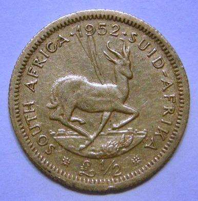 1952 Union of South Africa 1/2 Pound