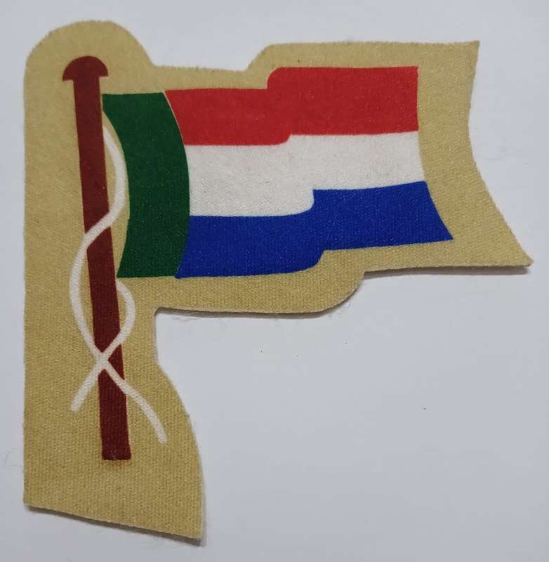 AWB Flag Badge (Vierkleur) Printed on Material 90mm x 87mm