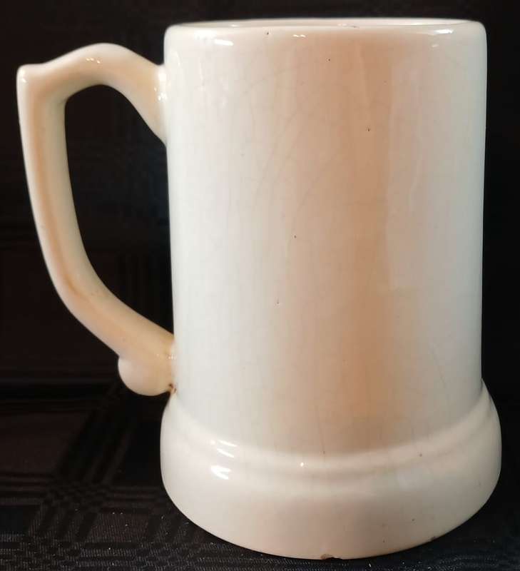 4 Field Training Regiment Beer Mug Marked Crescent Ware Luipaardsvlei South Africa