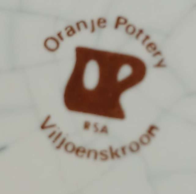SAAF 4 Squadron Beer Mug Marked Oranje Pottery Viljoenskroon RSA