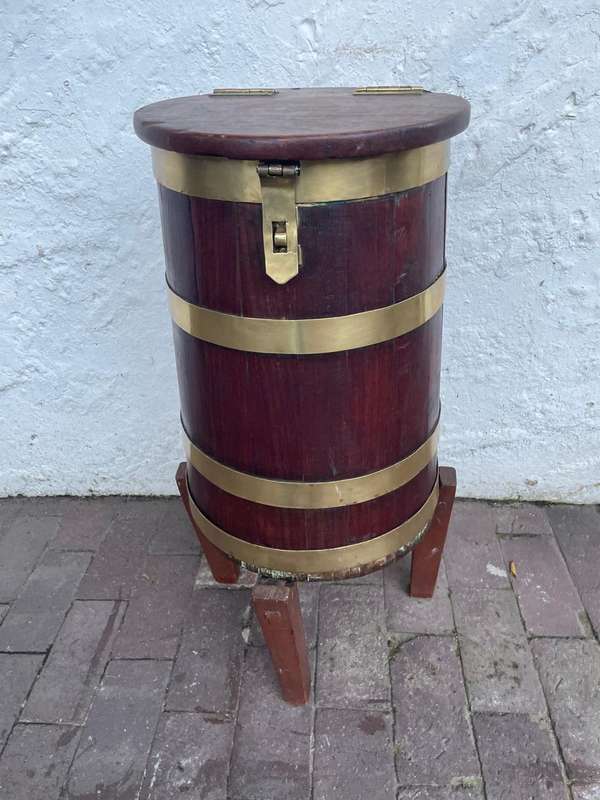 Cape Teak Waterbalie met Koperbeslag ( 85 x 35 x 35 cm )