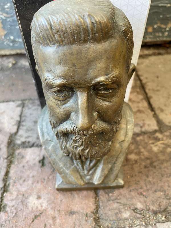 Boer War:Bronze Bust of Genl. De Wet ( Coert Steynberg) 18 cm