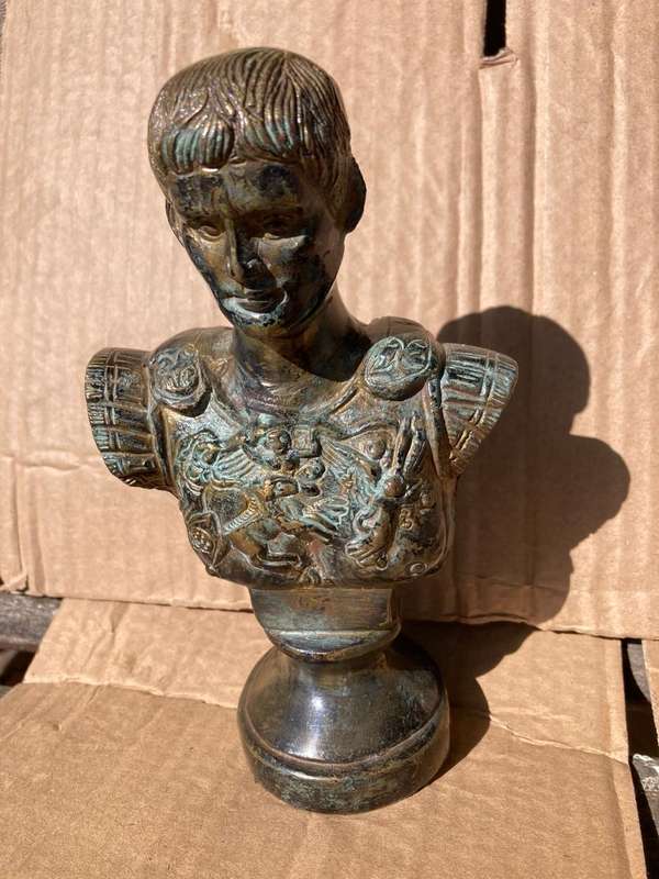 Bronze Bust of Julius Ceasar ( 17 cm )