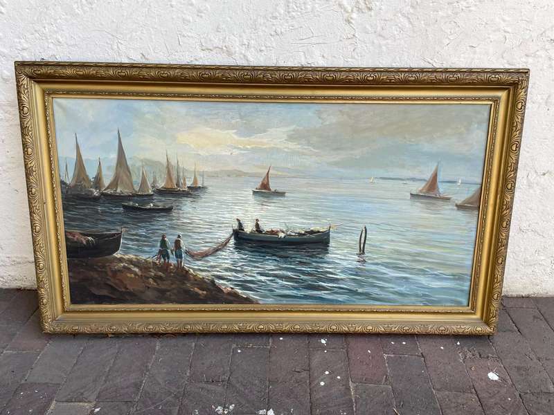 Huge Victorian Oil on canvass (138 x 80 cm )