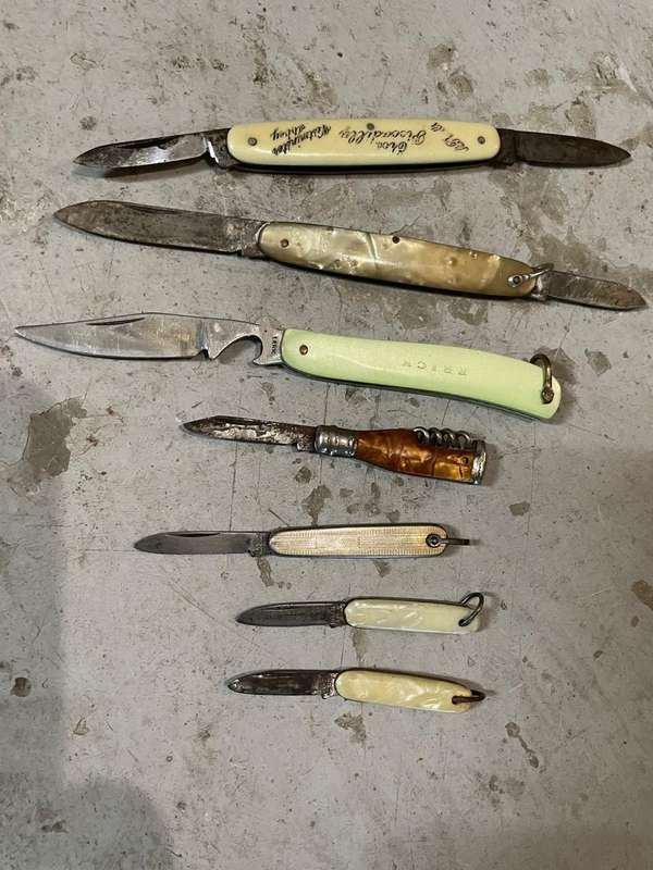 Collection of 7 Miniature Pocket Knives