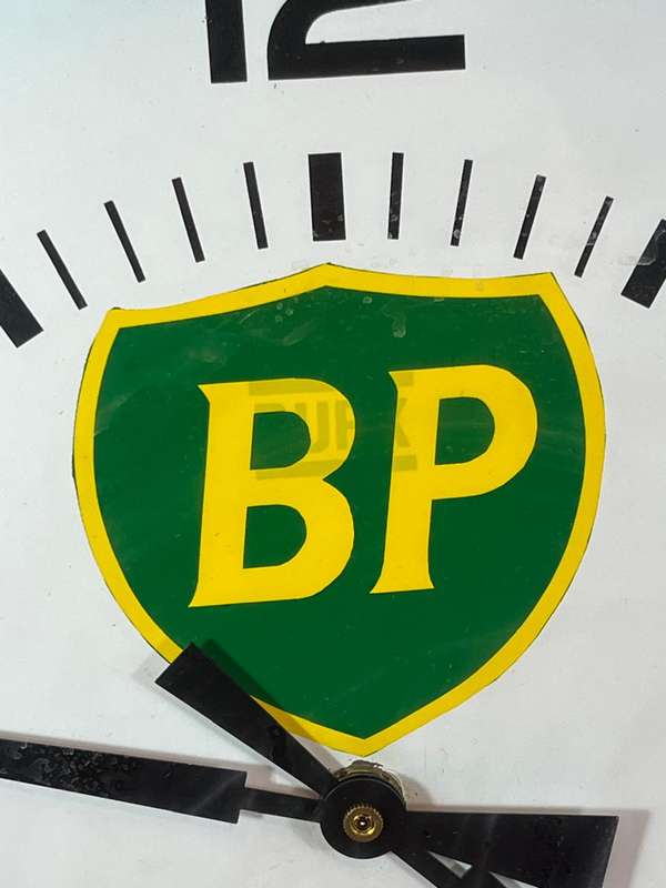 Vintage BP Metal Clock