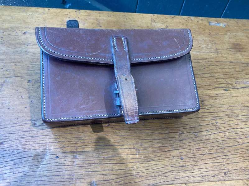 Rare Victorian Sandwich Box in Leather Case by James Dixon & Sons, Sheffield