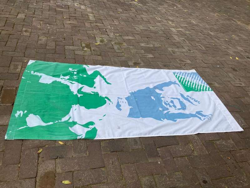 Rugby: Pair of 95 Worldcup Lamppole Flags ( 195 x 100cm )