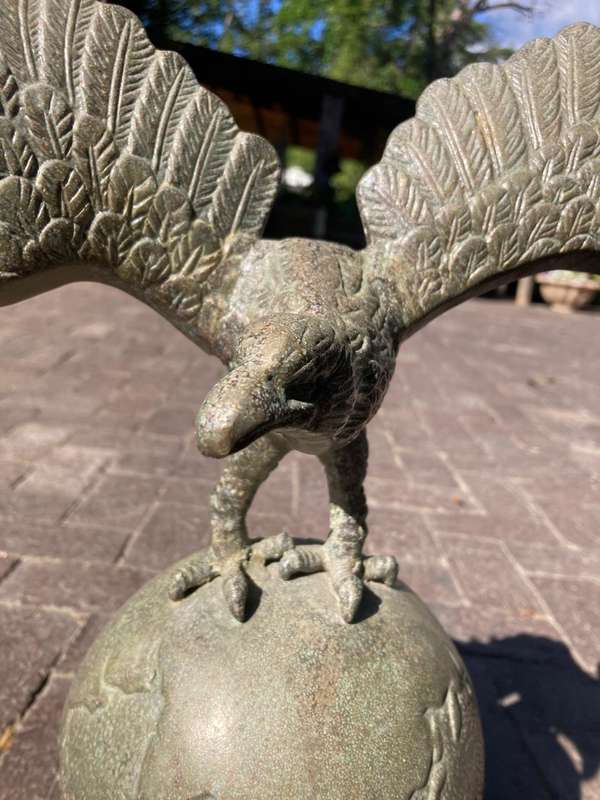 Rare Huge Bronze Eagle on a Globe ( 50 x 50cm )