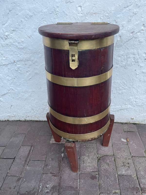 Cape Teak Waterbalie met Koperbeslag ( 85 x 35 x 35 cm )