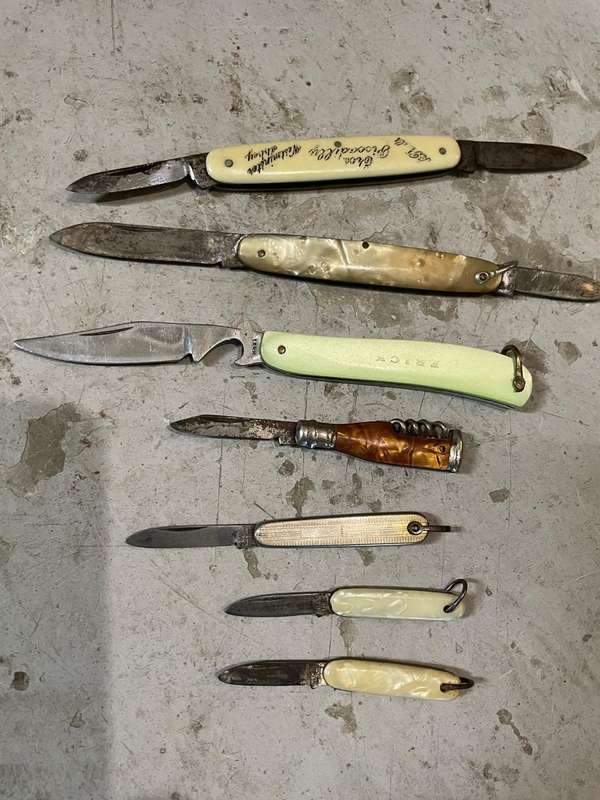 Collection of 7 Miniature Pocket Knives