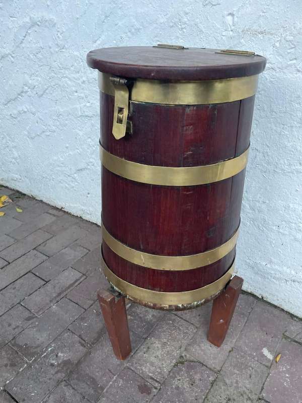 Cape Teak Waterbalie met Koperbeslag ( 85 x 35 x 35 cm )
