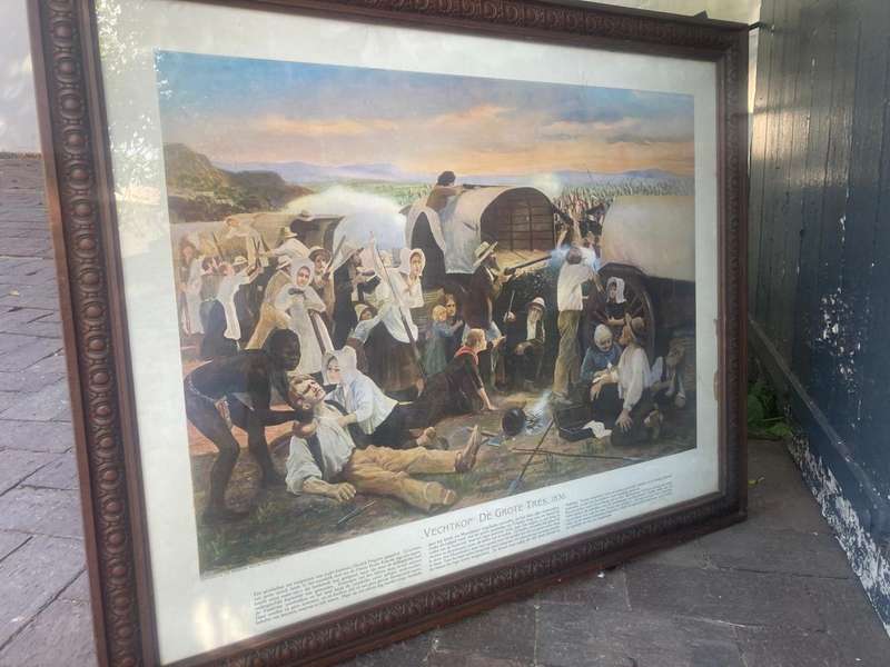 Rare Africana Print: Vechtkop (80 x 65 cm )