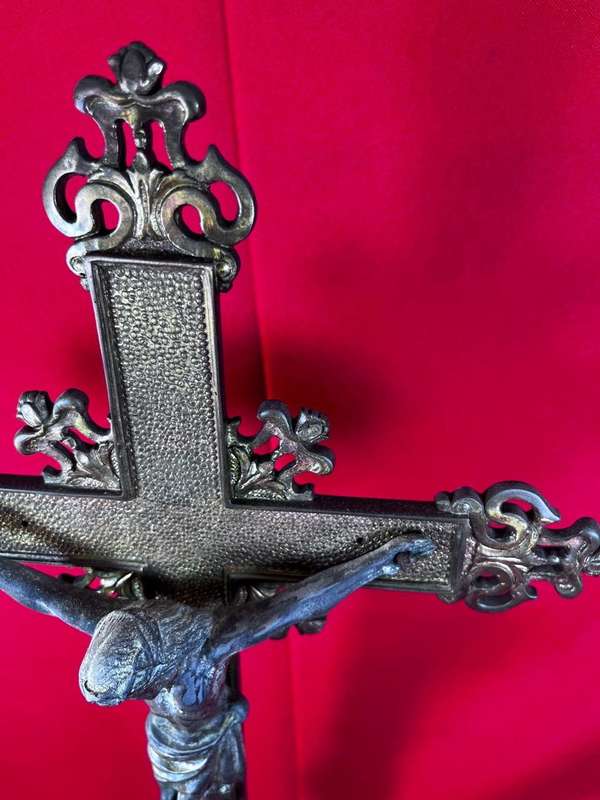 Beautiful Brass and Metal Church Crucifix ( 52 cm )