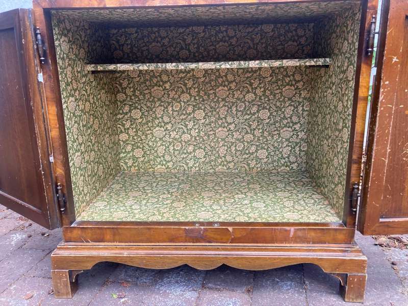 Beautiful Burr Walnut Campaign Style Chest ( 68 x 66 x 40 cm )