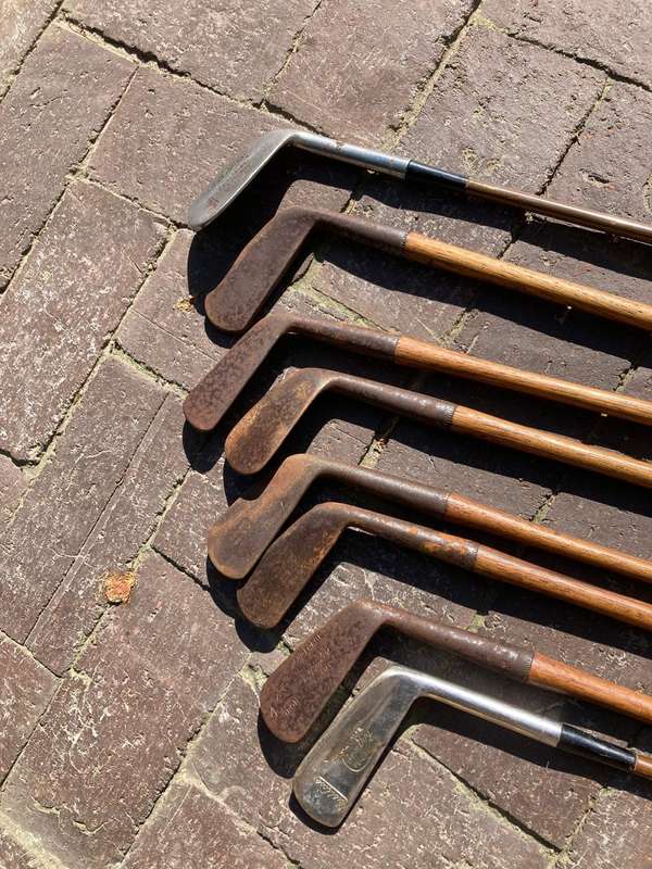 Set of Vintage Hickory Golfclubs