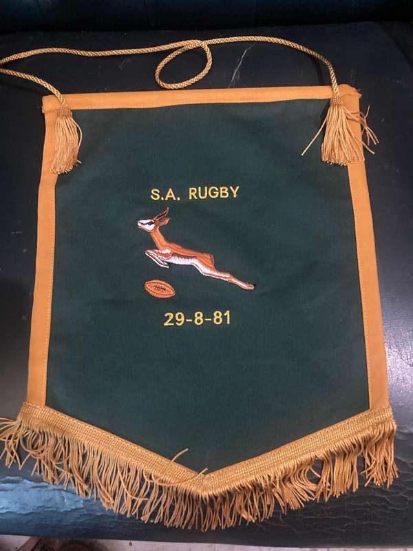 Springbok Rugby Pennant 1981 ( 34 x 28 cm )
