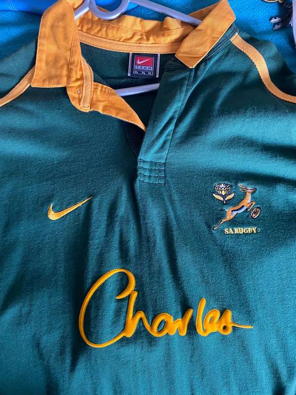 Rugby : Rare Springbok Jersey , Charles ,  no no