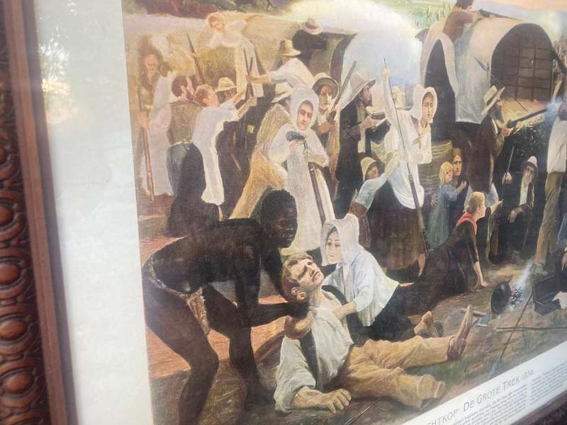 Rare Africana Print: Vechtkop (80 x 65 cm )