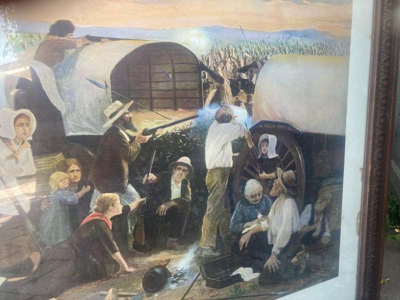 Rare Africana Print: Vechtkop (80 x 65 cm )