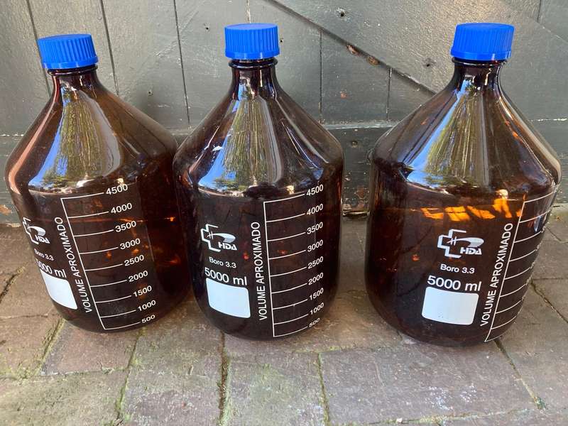 Glass Bottles : 3 x 5 L ( Bid per Bottle)