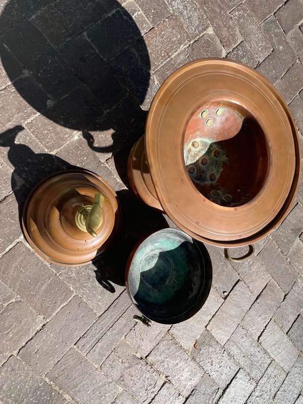 Brass Coal Warmer ( 60 x 43 x 43 cm )