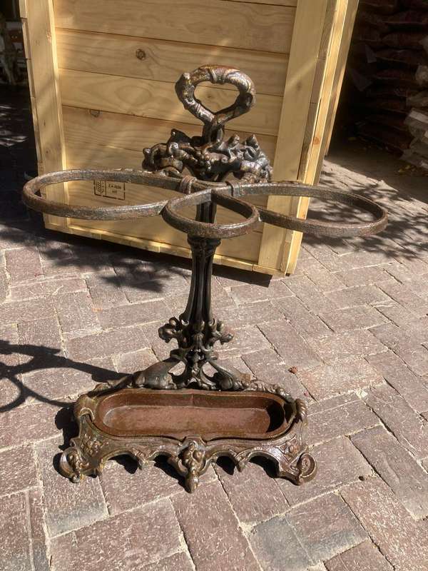 Rare Cast Iron Umbrella Stand