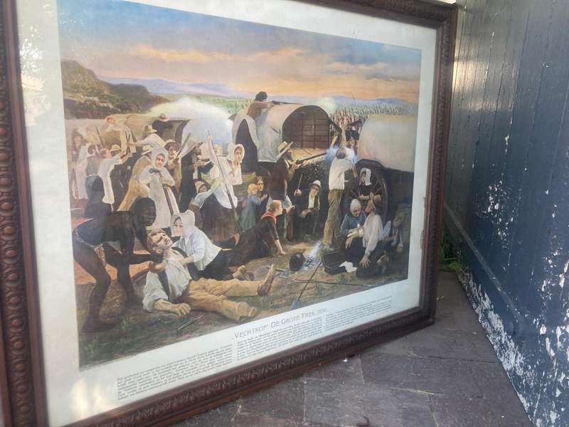 Rare Africana Print: Vechtkop (80 x 65 cm )