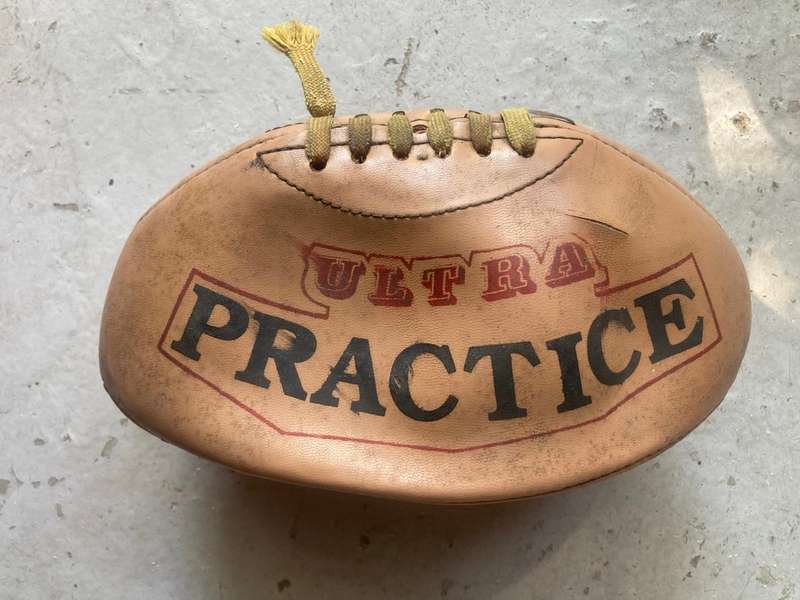 Rugby Balls: Two Vintage Leather Balls