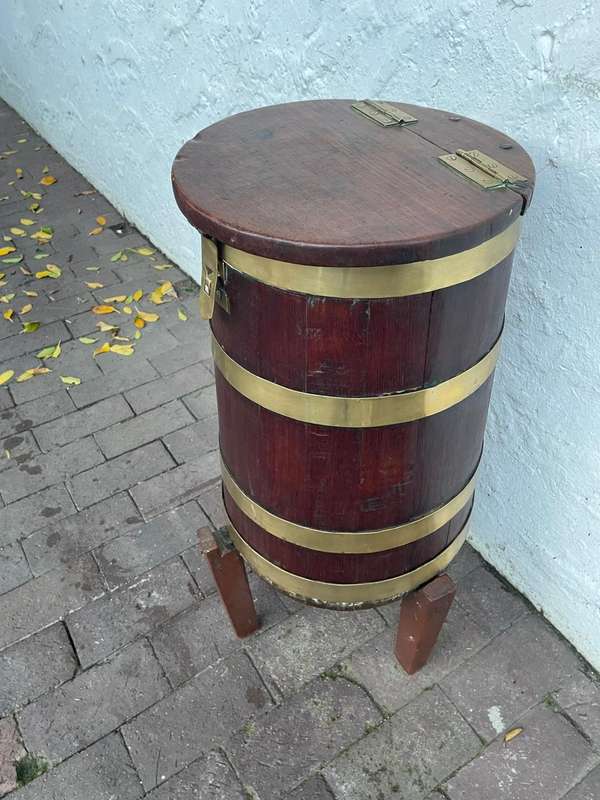 Cape Teak Waterbalie met Koperbeslag ( 85 x 35 x 35 cm )