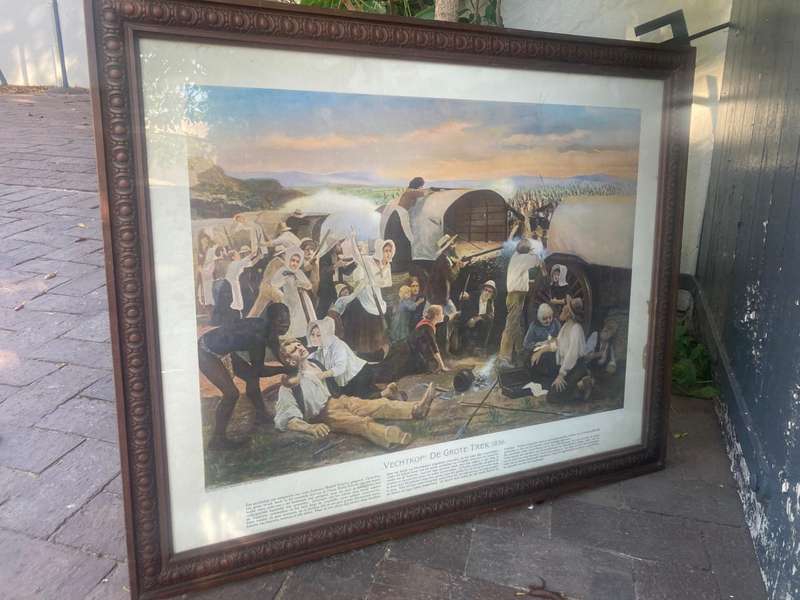 Rare Africana Print: Vechtkop (80 x 65 cm )