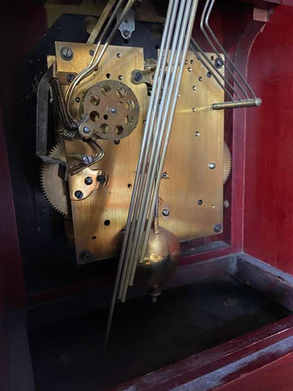Beautiful Mahogany Gustav Becker Longcase Clock ( 153 x 28 x 18cm )