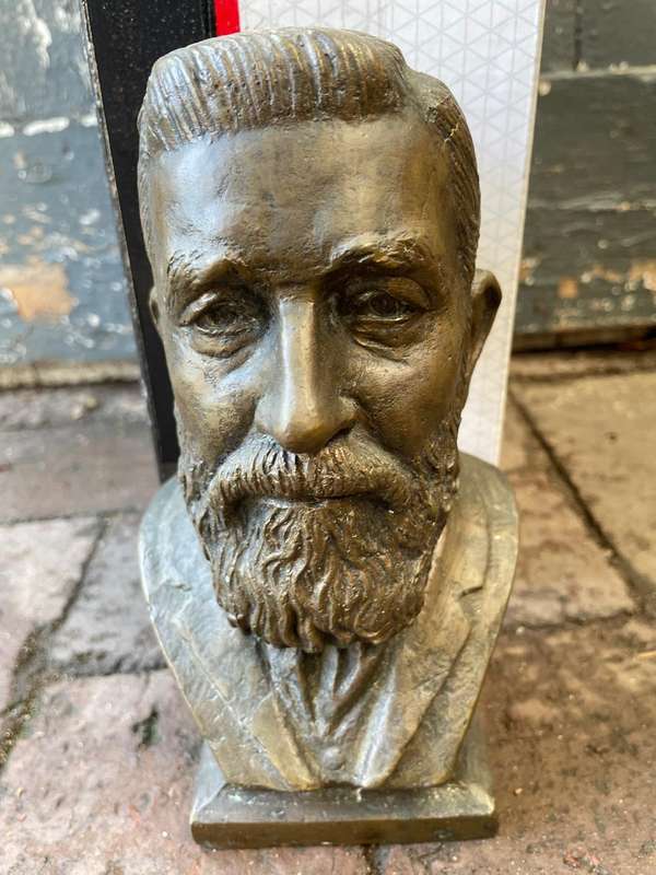 Boer War:Bronze Bust of Genl. De Wet ( Coert Steynberg) 18 cm