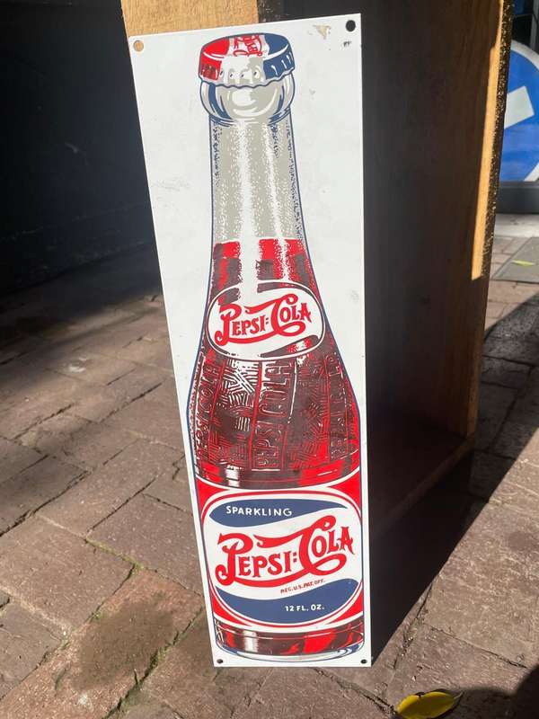 Enamel Pepsi Sign ( 53 x 25 cm ) Pepsico Inc 1992