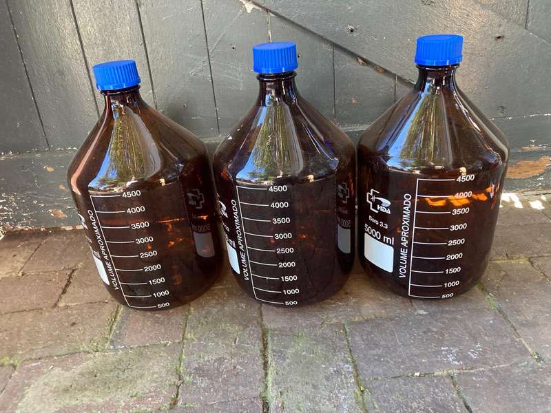 Glass Bottles : 3 x 5 L ( Bid per Bottle)