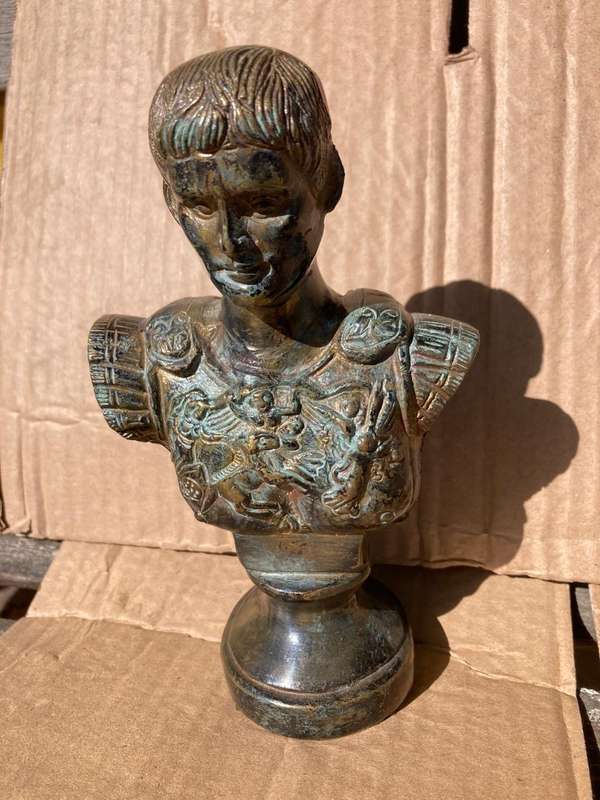 Bronze Bust of Julius Ceasar ( 17 cm )