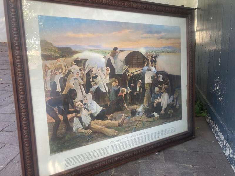 Rare Africana Print: Vechtkop (80 x 65 cm )