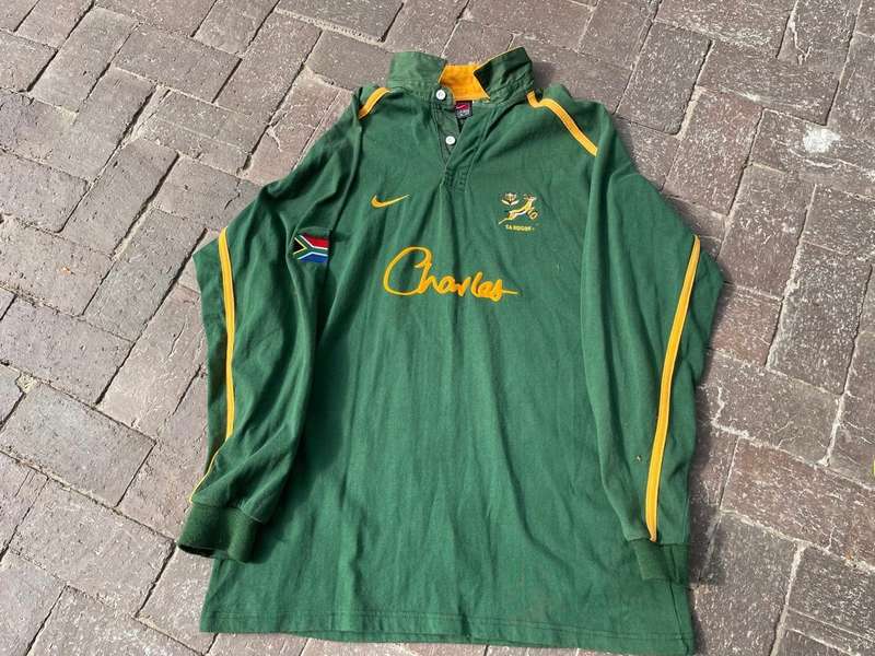 Rugby : Rare Springbok Jersey , Charles ,  no no