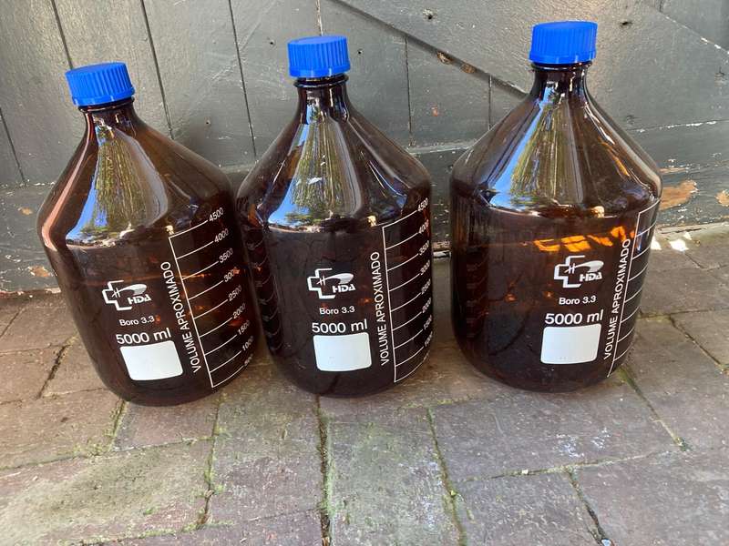 Glass Bottles : 3 x 5 L ( Bid per Bottle)