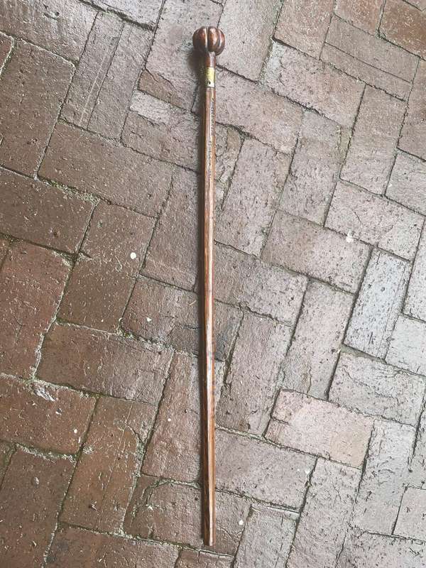 Boer War : POW Walking Stick St Helena 1901
