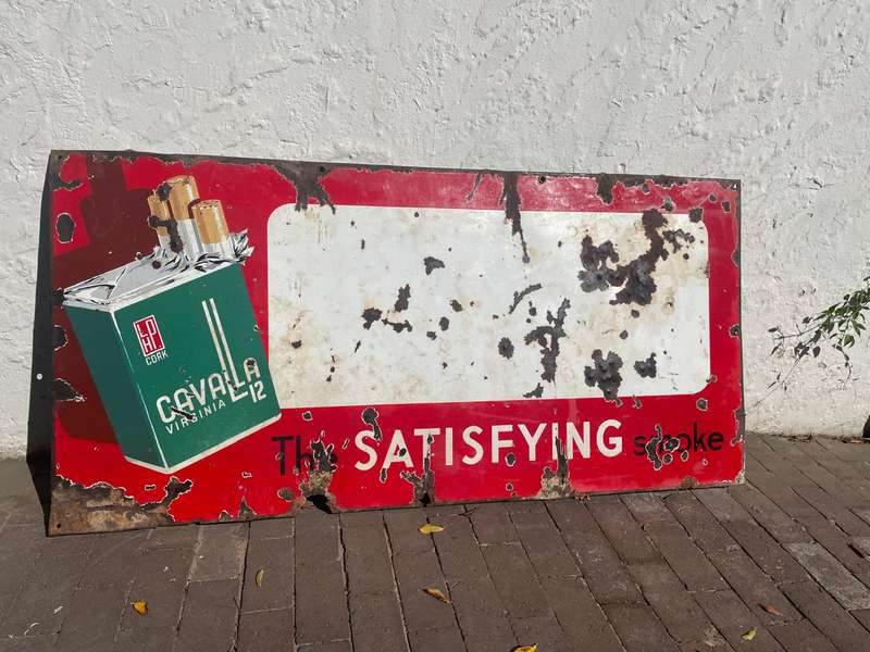 Original Cavalla Cigarette Sign ( 185 x 85 cm )