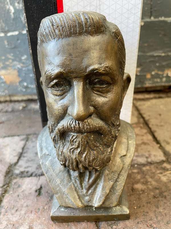 Boer War:Bronze Bust of Genl. De Wet ( Coert Steynberg) 18 cm