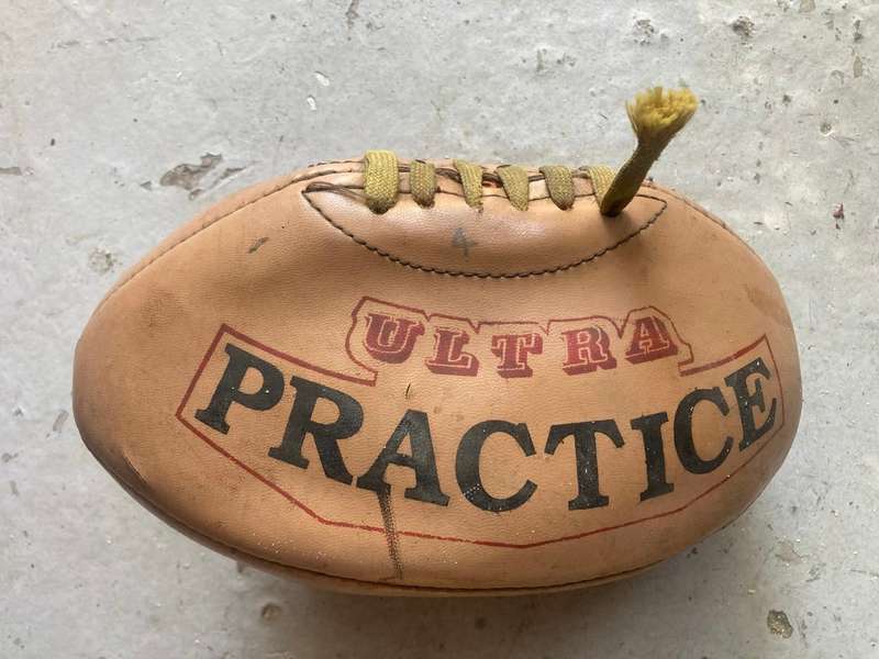 Rugby Balls: Two Vintage Leather Balls