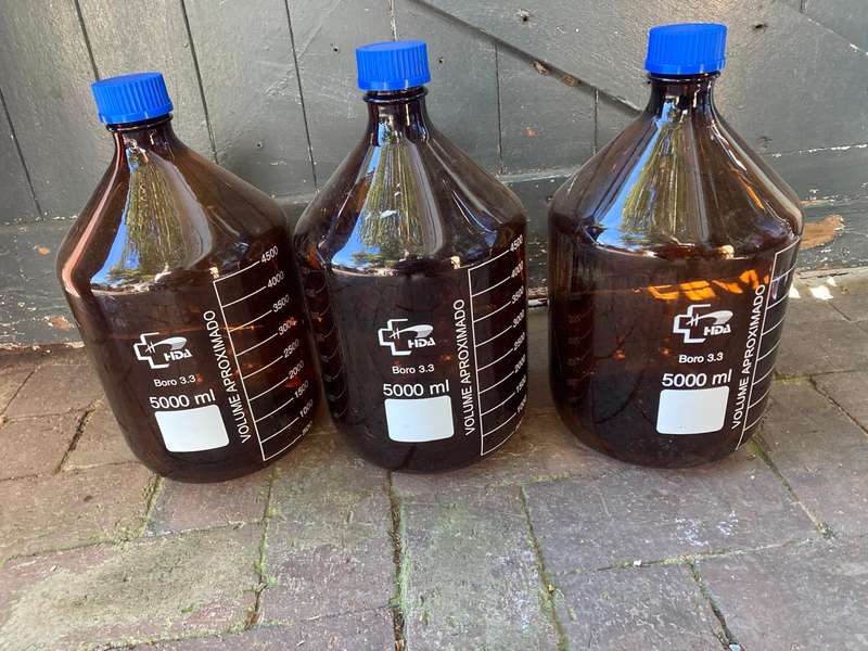Glass Bottles : 3 x 5 L ( Bid per Bottle)