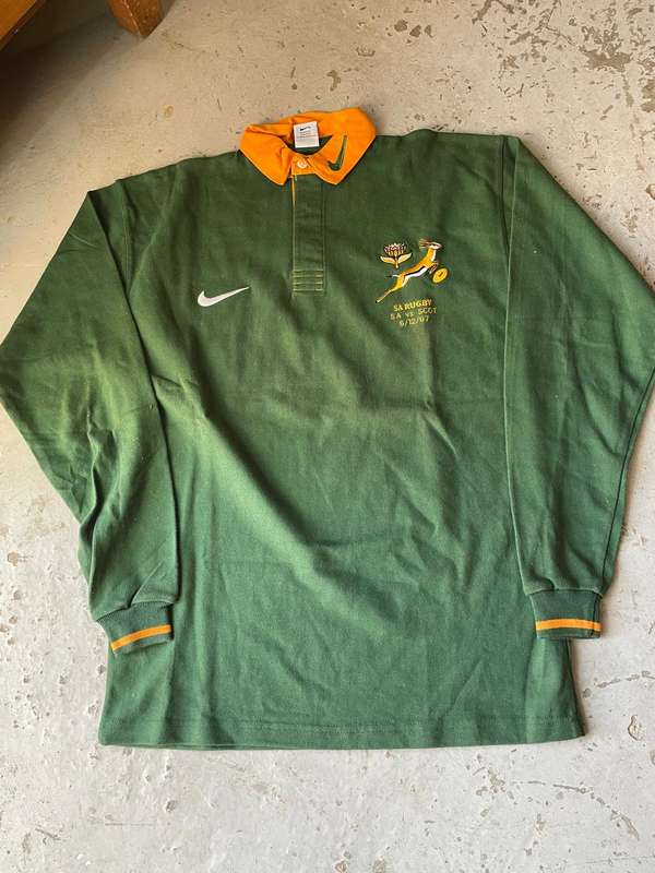 Rugby : Springbok Players Jersey ( SA vs Scotl , 6/12/97 )