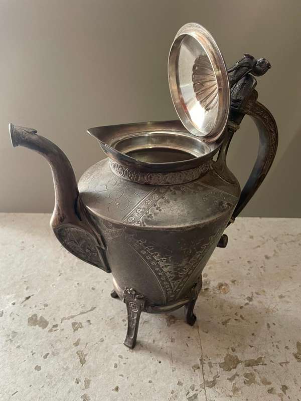 Rare Read and Barton Silverplated Tea/Cofffeepot set. Circa 1873
