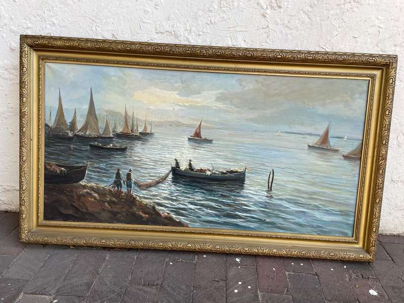 Huge Victorian Oil on canvass (138 x 80 cm )