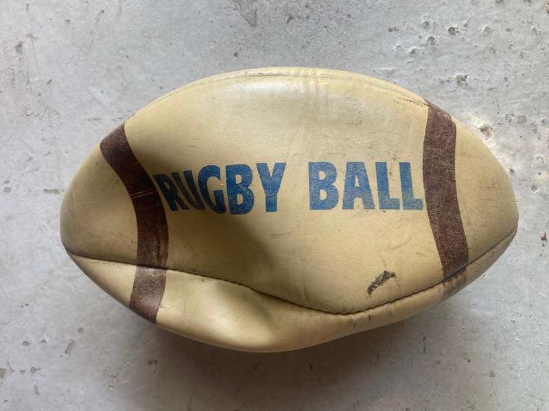 Rugby Balls: Two Vintage Leather Balls