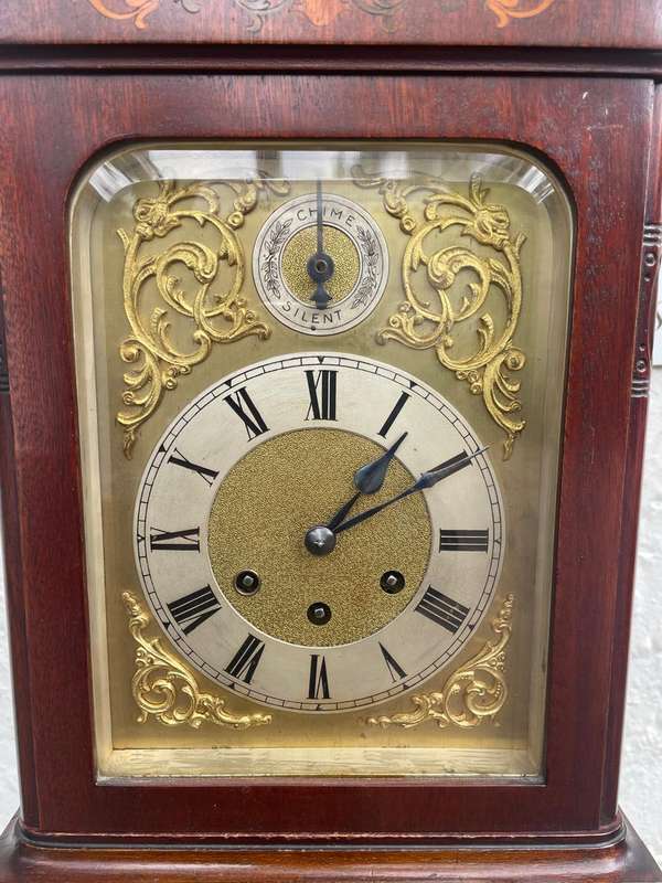 Beautiful Mahogany Gustav Becker Longcase Clock ( 153 x 28 x 18cm )