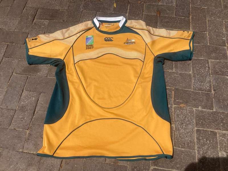 Rugby: Australian Worldcup Players Issue Jersey 2007